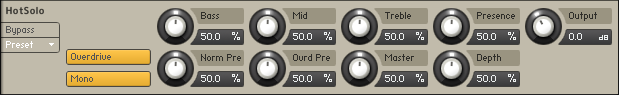 The HotSolo effect interface.