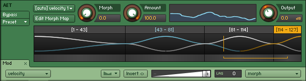 The AET Filter module after selecting it via the edit menu.