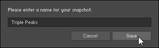 The save snapshot dialog.